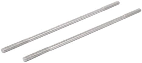X-Gree M5X160mm 304 не'рѓосувачки челик двоен крај навојна завртка за завртки за завртки 5 парчиња (M5x160mm 304 Tornillo de Tornillo