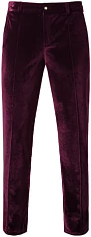 Lcepcy одговара за мажи 2 парчиња цврста шал јака матурска матурска матурска панталона панталони поставени тенок фитл формален костум