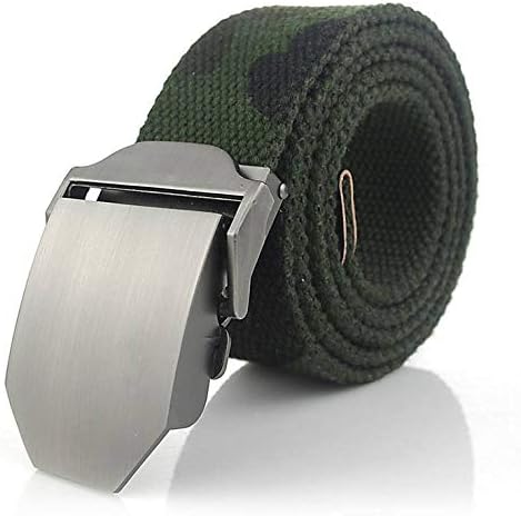 Cinturón de llona -cinturón de lona de camuflaje en blanco hebilla de aleación sólida cinturones tácticos de nylon militar para hombres