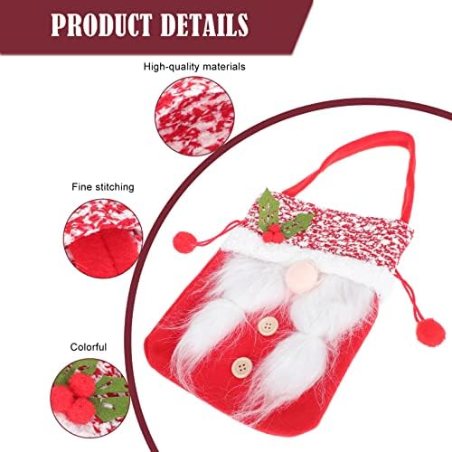 Pretyzoom Santa Present Sack 3D Design Fabric Fabric Christmas Brigmas Tost Test Tagks Party Partures Tags Goodie Tote Tote