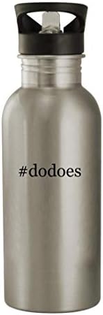 Подароци на Ник Нок dodoes - 20oz шише со вода од не'рѓосувачки челик, сребро