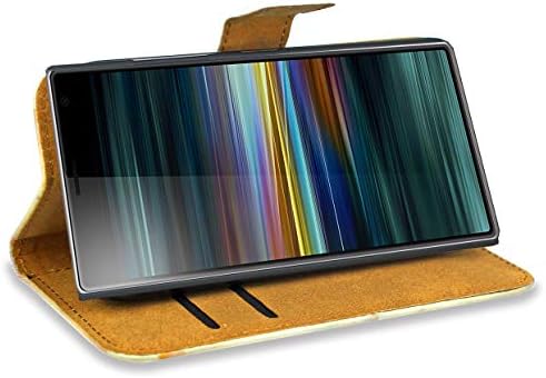CaseExpert Sony Xperia 10 Плус Случај, Убава Шема Кожа Kickstand Флип Паричник Торба Капак За Sony Xperia 10 Плус
