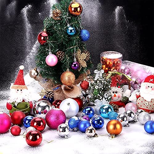 ДЕКИКА Исклучителни Божиќни Украсни Подароци, Украси За Божиќни Топки, 24 парчиња Мали Топчиња За Новогодишна Елка За Божиќна Празнична Декорација