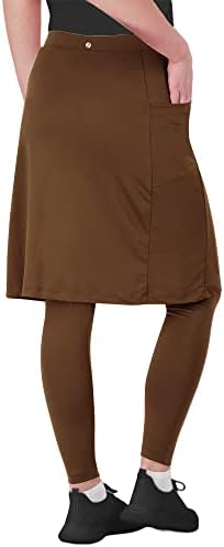 Женско тениско здолниште со вградено во хеланки колено должина на голф здолништа со здолништа со џебови