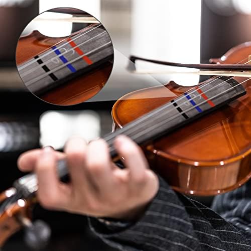5 парчиња лента за прсти на виолина 216 ft виолончело лента со виолина лента за прсти прсти за прсти на прсти налепници за црна виолина за виолини