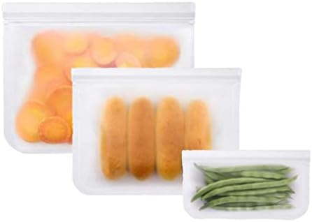Силиконски Кеси За Складирање Храна за повеќекратна употреба, Чист, пакет од 20 парчиња