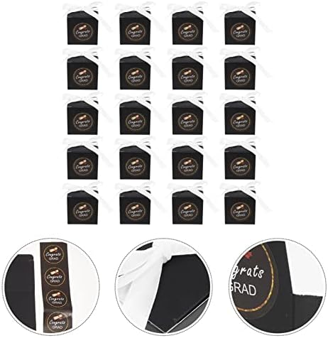 PRETYZOOM Црн Декор 50 парчиња Кутии За Бонбони За Дипломирање Црни Честитки Кутии За Подароци За Дипломирање За Забави За Забави