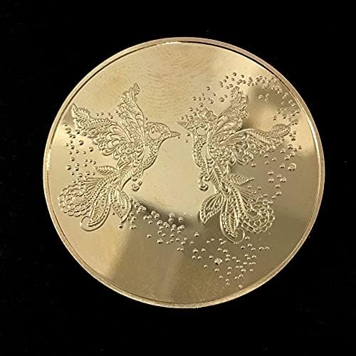 1 парчиња Комеморативна Монета Позлатена Сребрена Монета 2019 Љубовна Љубовна Монета Виртуелна Криптовалута 2021 Монета Со Ограничено