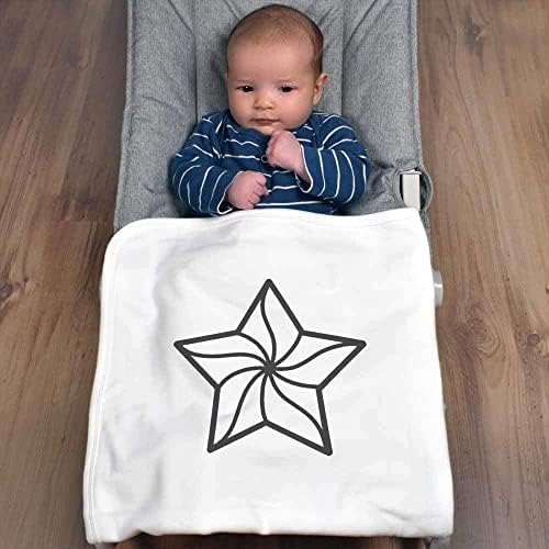 Azeeda 'Line Star' памучно бебе ќебе/шал