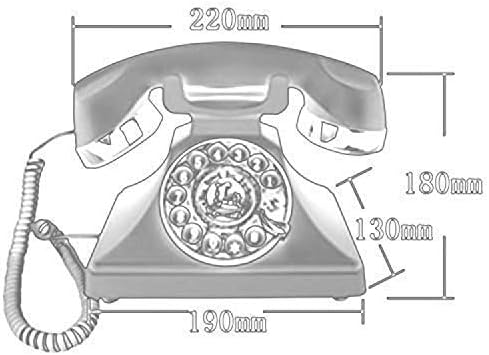 Телефонски ретро -фиксни телефони со црно ротирачко бирање со класичен метален телефон со кабел со врата со звучник, црна