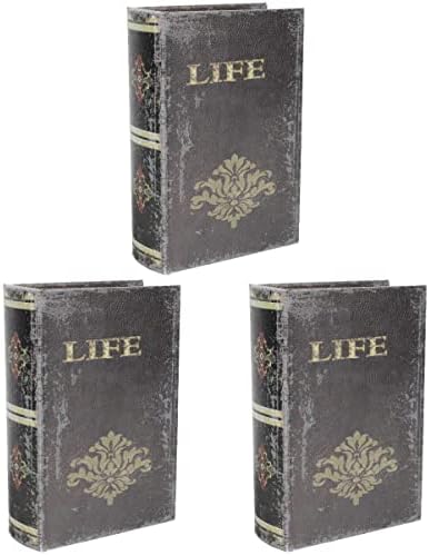 Besportble кутија дрво за печатено богатство меморија б накит декор Библиски празник дрвен декоративен живот гроздобер невидлив кафе -стил