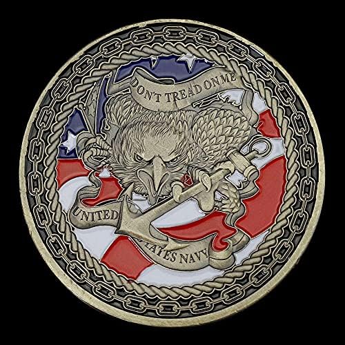 Сувенир на шефот на морнарицата на Соединетите Држави не ми се гази со колекција на монети за колекционерски подароци, комеморативна монета од