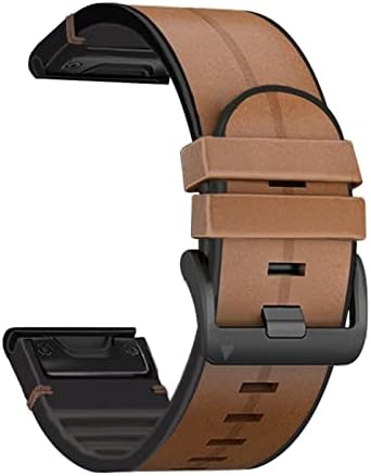 Buday Quickfit Watch Strap за Garmin Fenix ​​7 7x 6 6x Pro 5x 5 Plus 3HR 935 945 S60 Genuine Leather Silicone Smart Watch 22 26mm зглоб