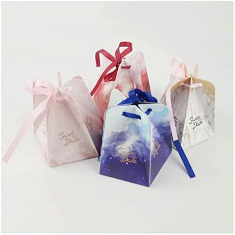Zyzmh 100pcs DIY Поводот и торбите слатки кутии за бонбони за бонбони за со свадбена свадба роденденска забава фаворизираат декорација