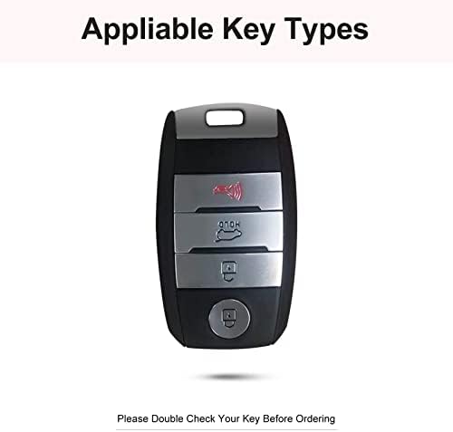 Шангонг за Kia Key Fob Cover со клучеви, оригинални кожни кристални клучеви школки случај со целосни корици за заштитник компатибилен