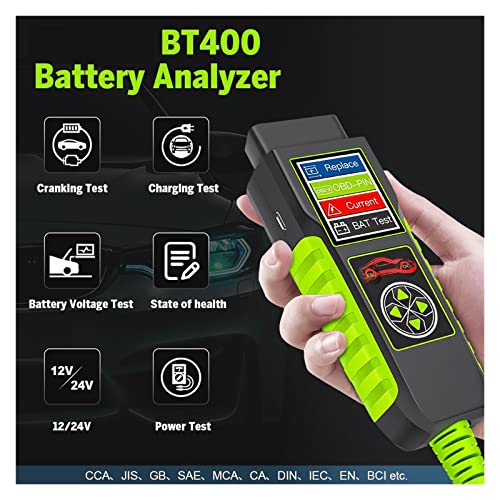 BT400 4IN1 12/24V тестер за анализатор на батерии за истекување на колото за истекување на колото за коло