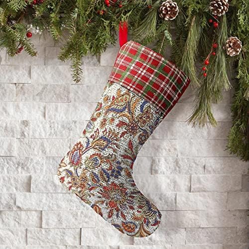 Пајсли Секвен Божиќно порибување сјајно wallидови што висат украси Декорација за забава за одмор на Божиќ