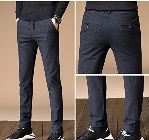 Еластични панталони за влечење на половината на мажите Ангонгивел за спортски вежби патувања се протегаат со панталони со џебови