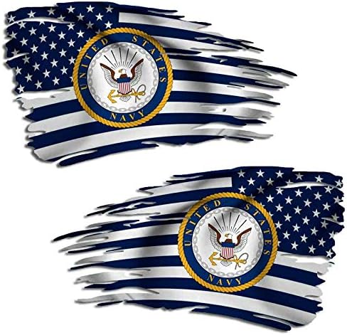 Знамето на морнарицата на Соединетите Држави, намалена декларална поморска ветеран во САД воена налепница