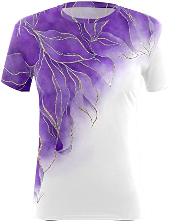 Adpanенски жени дневно пролетно бохо печатење o врат резервоарот врвови со кратки ракави кошули за тренингот случајна мека памучна маичка