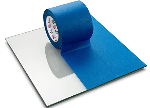 Широка лента со сини сликари, 4 инчи и 6 инчи, 3Д лента за печатење, лесно чисто отстранување до 21 ден, лента за маскирање