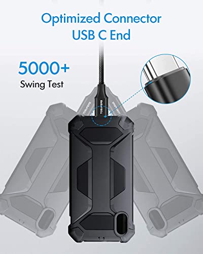 USB C кабел [3FT, 2-Pack], 3A Брзо полнење USB A до тип C полнач на полнач најлон плетенка за Samsung Galaxy A10E A03S A13 A32 A50 A51 A52