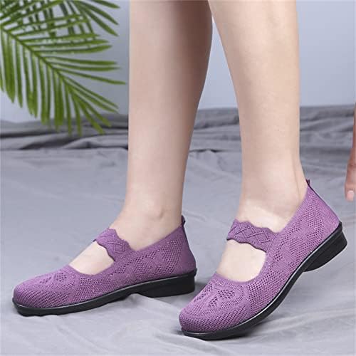 Раиси таупе сандали мода пролет и лето жени обични чевли рамна дно со ниска потпетица на петица летаат ткаени мрежи за дишење еластично