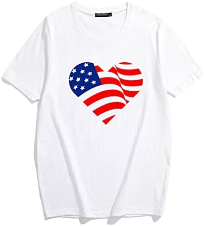 Блузи Женско Американско Знаме Кошула За Жени Тенкови Блузи Патриотска Маица Ленти Со Знаме НА САД Пешачење Кошула Со Долги Ракави