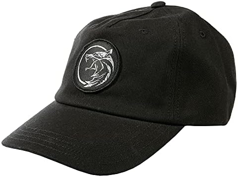Jinx Netflix's The Witcher Medallion Patch Baseball Dad Hat, црна, големина на возрасни