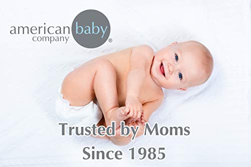 Американска компанија за бебиња природен памучен дрес плетен 18 x 36 лулка/басинет лист - опремена, сина/сива/бела, мека дише,