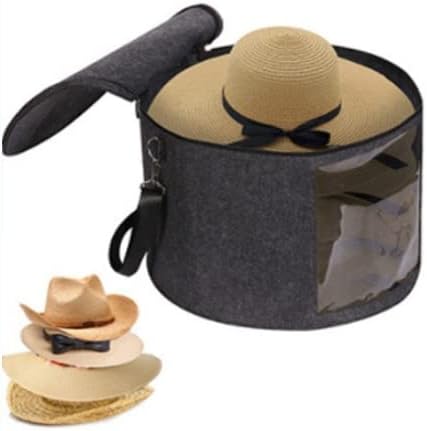 Кутија за складирање на капа со капак за прашина, почувствувајќи ја кутијата за складирање на организатор на капаци за преклопување на капаци