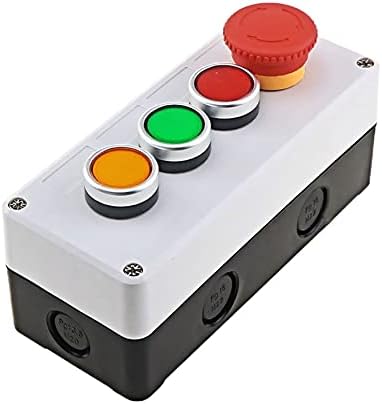 Контрола на кутијата MGTCAR со прекинувач на копчето за светло 24V/220V со копче за итни случаи, самото ресетирање на индустриски прекинувач