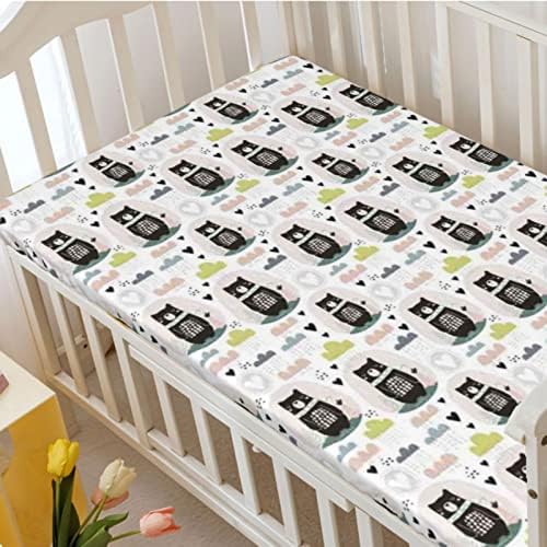 Расадник тематски вграден креветче за креветчиња, стандарден сад за душек со меки дете со меки дете, вграден лист со бебешки