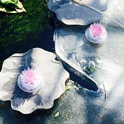 4 пакувања соларни лотос езерцето светла, лебдечка боја што се менува во лотос цвет светла водоотпорен водоотпорен отворен базен