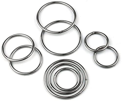 30 парчиња не'рѓосувачки челик Висока јачина Округ О прстен од 3 мм Дебелина, за хардверски торбички прстени со додатоци за DIY, 30мм, 40мм,