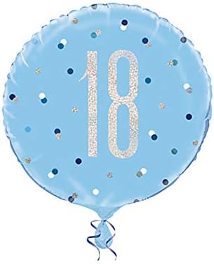 Уникатен 83352 Црн призматичен 100 -ти роденденски балон со фолија, 18 1 компјутер, на возраст од 100 години