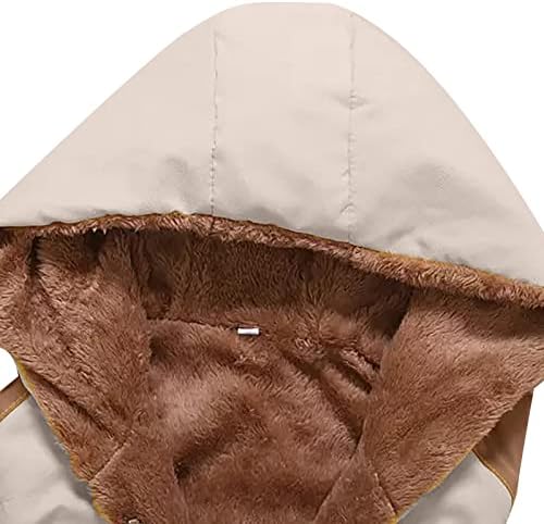 Foviguo жена зимски палто, долг палто за дами y2k со долг ракав патување пад на качулки со џебни палта удобност удобност