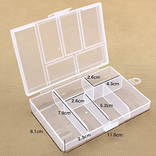 Алатка за алатка АМАБЕГЈКС Пластична транспарентна кутија за складирање накит за кутија за монистра кутија за контејнер кутија