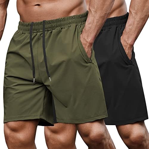 Coofandy машки 2 пакувања во салата за вежбање Брзи суви бодибилдинг панталони Обука за тегови џогер со џеб со џеб