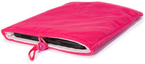 Case Boxwave Case компатибилен со Huawei Mediapad M5 Lite 8.0 - кадифена торбичка, мека велурна ткаенина торба ракав со влечење - Cosmo Pink