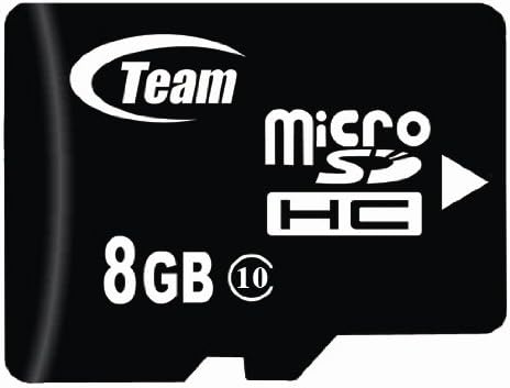 8gb Класа 10 Microsdhc Тим Со Голема Брзина 20mb / Сек Мемориска Картичка. Пламнал Брза Картичка За Nokia 6260 Слајд 6300i 6303 Класичен.