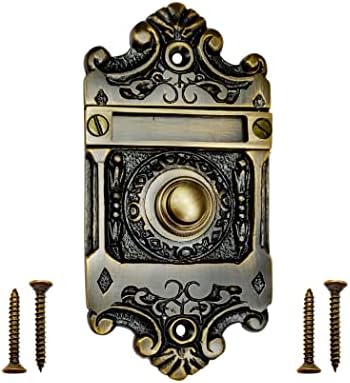 Копче за врата на Акатва со сет на шарки Т - 2 парчиња порта шарки за дрвени огради Тешка должност - копче за притискање на bellвончето
