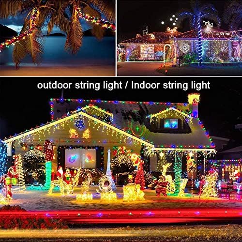 String Lights Fairy Lights 66 стапки 200 LED со контролор на повеќе трепкачки режими, водоотпорни LED светла украси за спална соба, свадба, забава,