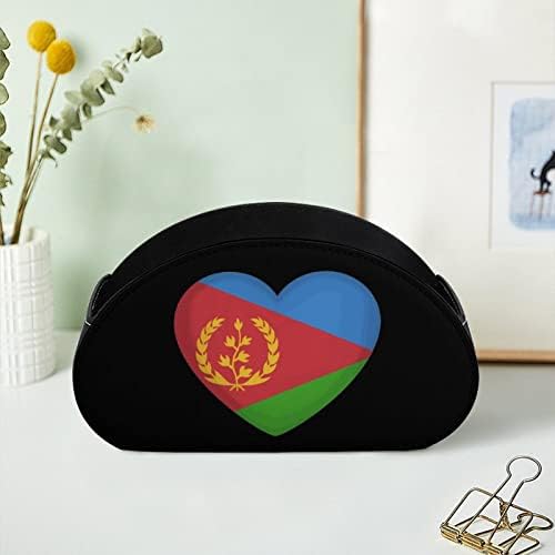 Држач за далечински управувач со знаме на Еритреја во облик на срце со 5 оддели ТВ далечински организатор за складирање на кутии за контролори