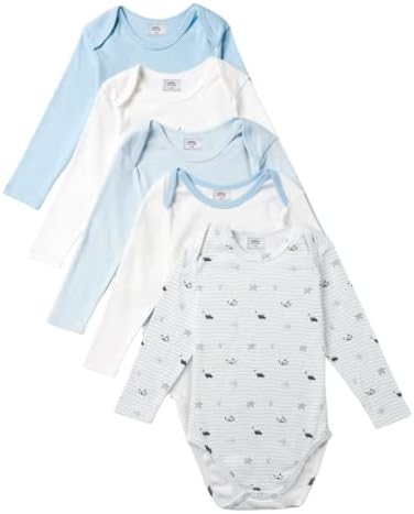 Новороденче Стелу и пријатели, бебе и дете Унисекс со долги ракави за момчиња и девојчиња, пакет од 5