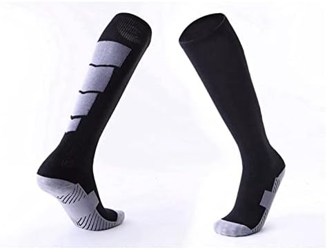 Unedvog машко колено високо долго компресија фудбалски чорапи, дише удобни фудбалски чорапи што не се лизгаат