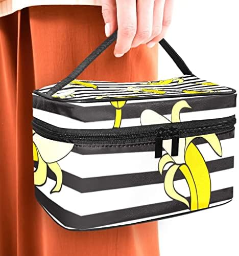 Банани Ленти Шема Голем Капацитет Убавина Шминка Торба Патување Случај Козметичка Торба За Жени Девојки
