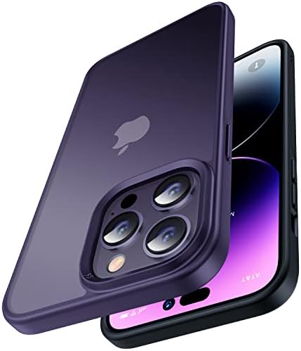 CASEKOO [SGS Тестирани] Ново Мат Виолетова iPhone 14 Pro Max Случај [10ft Mil-Одделение Заштита] Анти-Отпечатоци од Прсти &засилувач; Анти-Нула