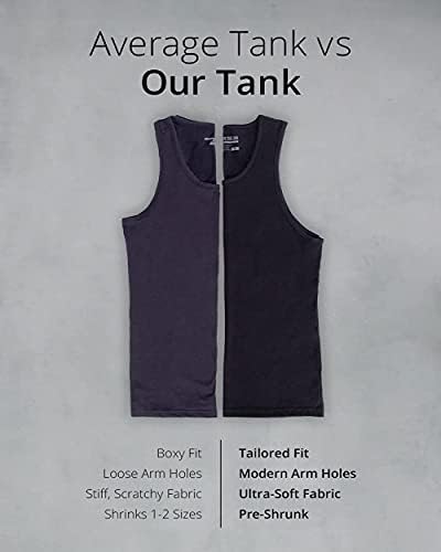 Во AM Premium Basic Tank Tops за мажи - резервоари за мускули на тренингот на плажа - 2XL
