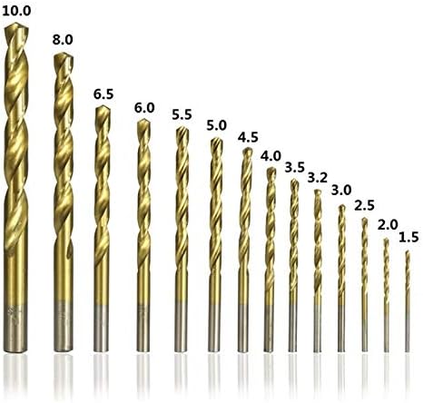 Планински мажи повеќенаменски битови за вежбање со дијаметар од 99 парчиња од 1,5 мм до 10мм титаниум облога HSS P6M5 TWIST DRIPT